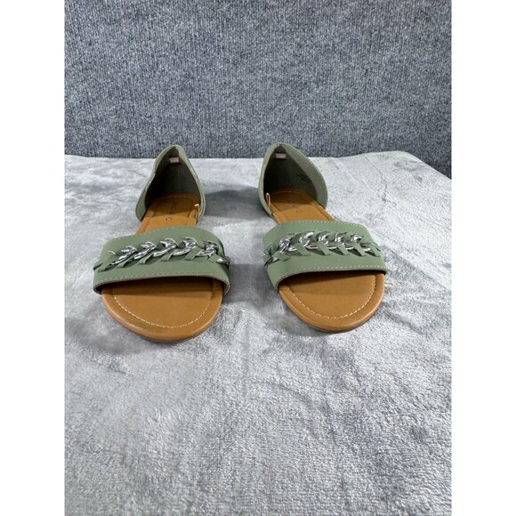 Andiamo womens sandels 8 green flat slip on - Picture 4 of 16